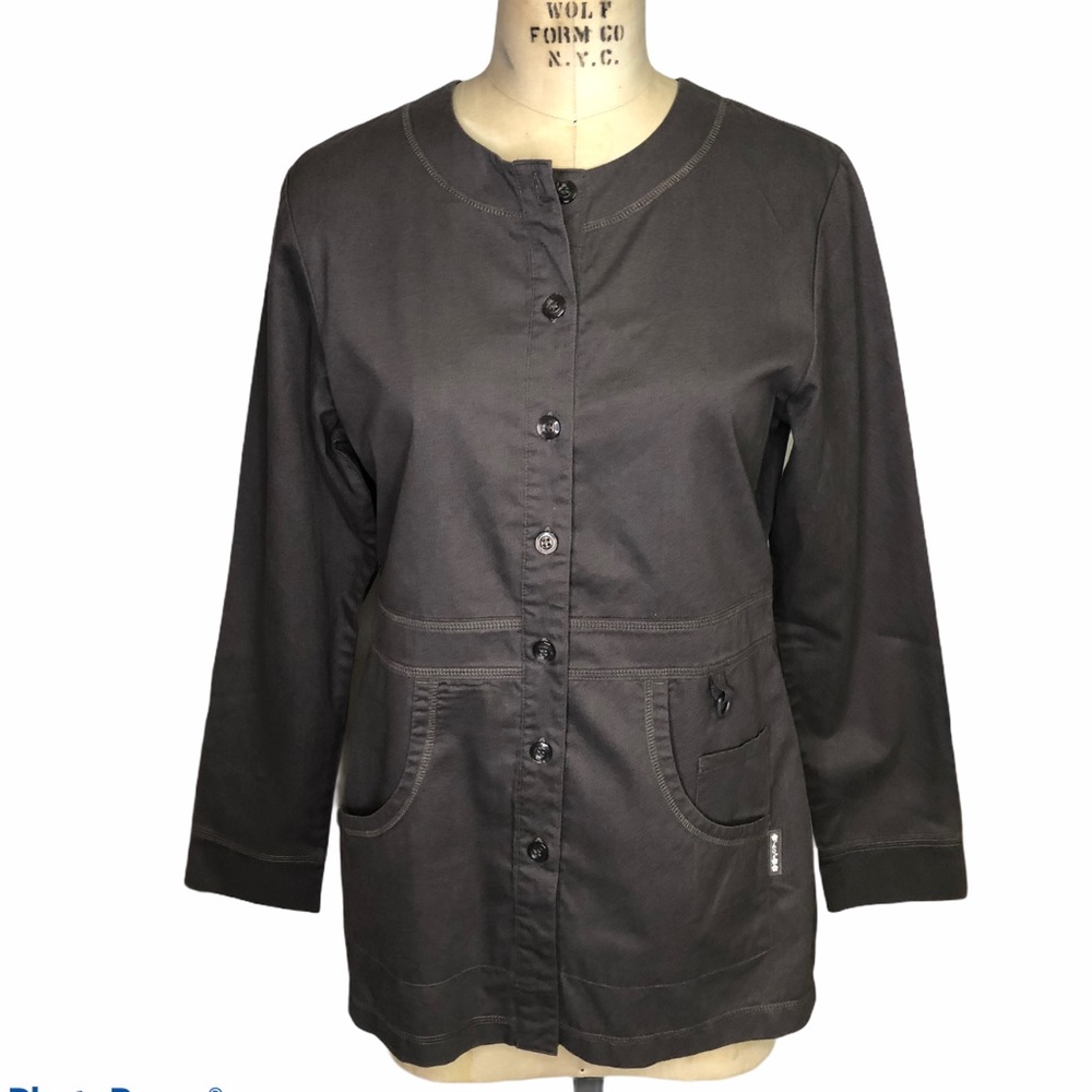 Koi grey button up coat